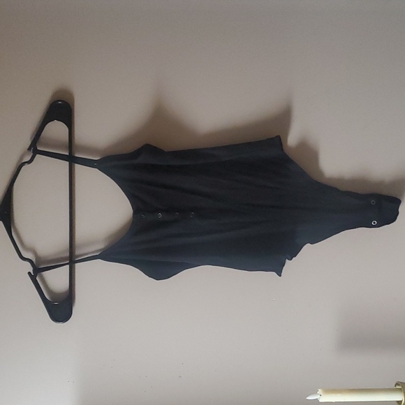 Black Button Up Bodysuit - Picture 1 of 2